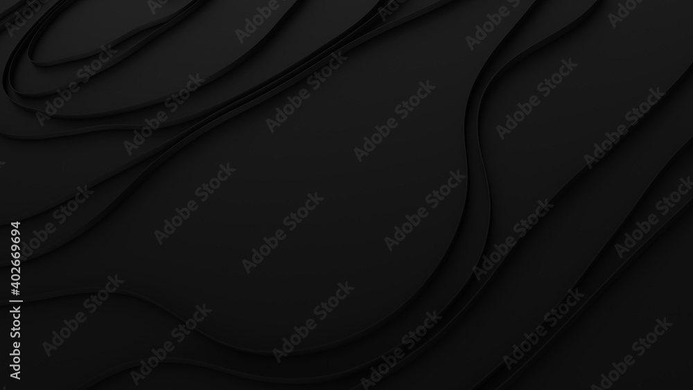 Poster abstract black background. template illustration. 3d rendering