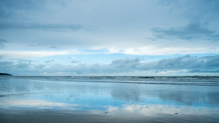 Fototapeta na wymiar Beach in the winter, Normandie