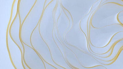 Beautiful abstract golden lines background.