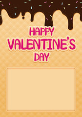 valentine's day background with chocolate