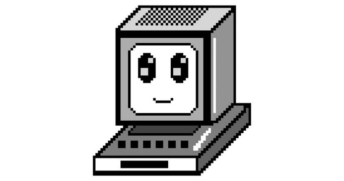 black and white computer