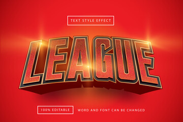Red League Text Effect Editable text effect premium free download