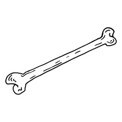 Bone icon. Vector organic waste, trash.