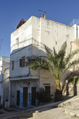 Details of arabic architecture in the old medina of Tangier.Morocco