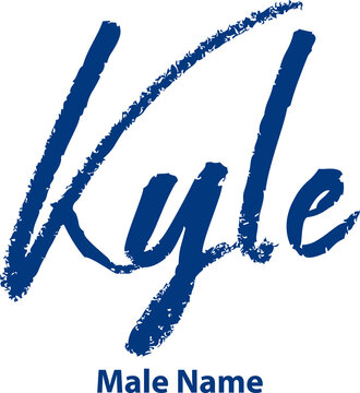 Kyle-Male Name Written Letter Brush Calligraphy Text