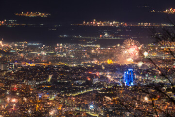 Fototapeta na wymiar New Year celebrations in Sofia
