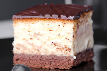 homemade cheesecake cake with chocolate