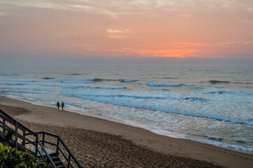 Fototapeta na wymiar Beautiful colorful sunrise in Ballito north coast Durban South Africa