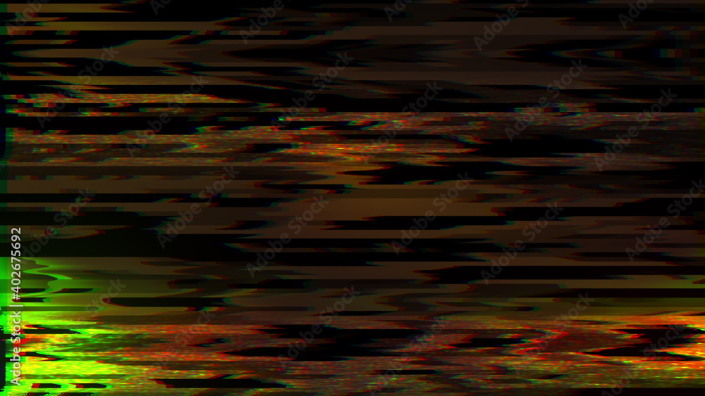 Poster glitch, pixel noise on the screen, computer generated. bad signal. video damage. 3d rendering a digi
