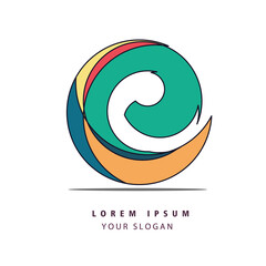 Letters E logo icon design