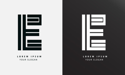 Letters E logo icon design