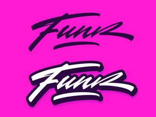 Funk brush lettering design element