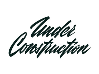 Under Construction. Vector lettering design element