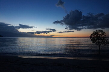 After sunset at the beach