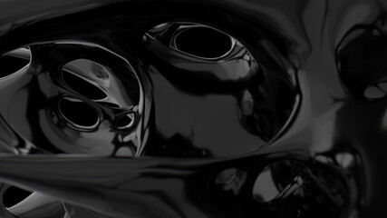 Abstract black backgroun. Splash burst liquid. Oil, petroleum, rock-oil