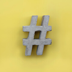 Obraz premium #-Hashtag aus Beton