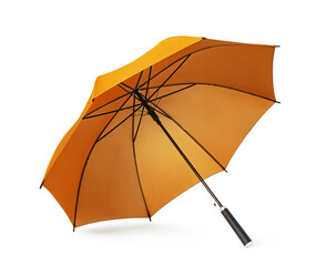 orange umbrella on white background