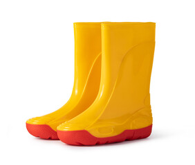 yellow rubber boots