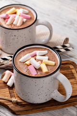 Hot chocolate with marshmallow