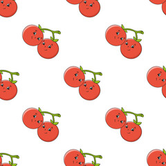 Colored seamless pattern. Cartoon style. Hand drawn. Vector illustration isolated on white background. For walpaper, poster, banner.