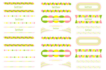 タイトル 見出し 表題 名前 北欧 装飾 枠 バナー フレーム AI eps ベクター素材