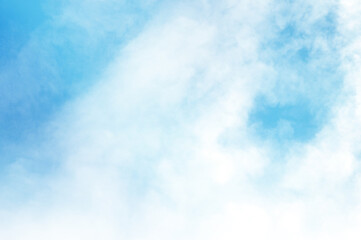 Blue sky with white cloud. The summer heaven is colorful clearing day Good weather and beautiful nature in the morning.