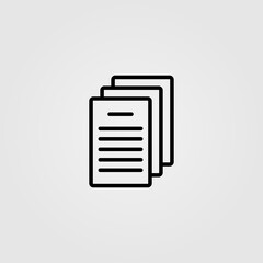 Documents icon in line design style.