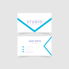 minimalism and clean business card template. color pastels composition. contact card for company. vector illustration.