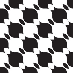 Flower wave pattern black and white,vector abstract for fabric and wallpaper background
