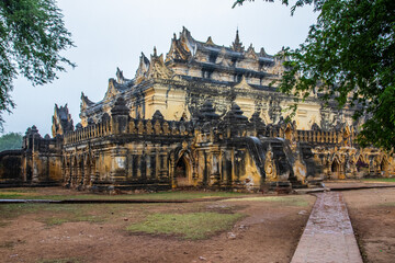 Fototapeta na wymiar The Maha Aung Mya Bonzan Monastery in Inwa Ava near Mandalay Myanmar Burma Southeast Asia