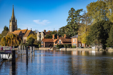 Fototapeta premium Marlow and the River Thames in the sunshine, England