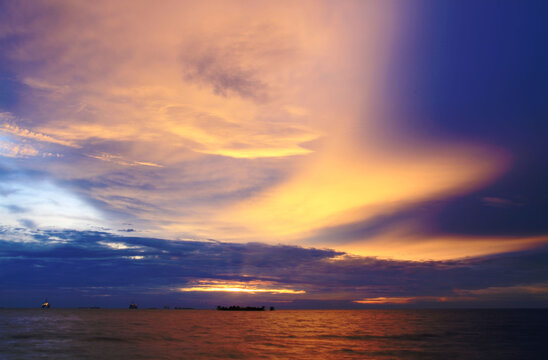 sunset over the sea © mohdfaizal