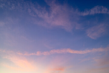 Fototapeta na wymiar Twilight sky in winter evening time