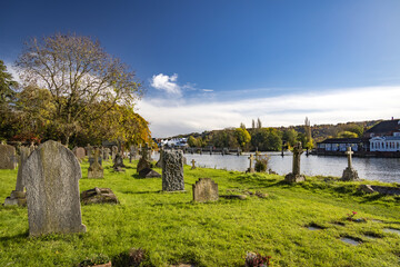 Graveyard in Marlow along the River Thames, England