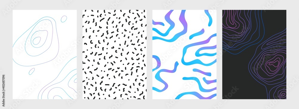 Poster notebook cover. abstract modern copybook design. minimalist graphic elements and lettering. curved l