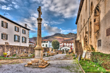 Fototapeta na wymiar Sare, French Basque Country, HDR Image
