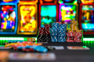 Fototapeta na wymiar Poker cards at the casino