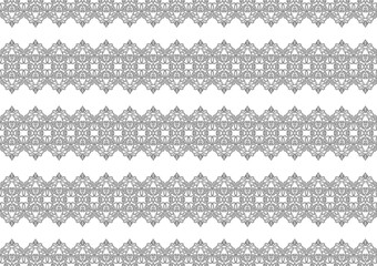 horizontal decorative stripes. black and white seamless pattern. linear ornament. tile. border, frame. lace. template, coloring, embroidery.
