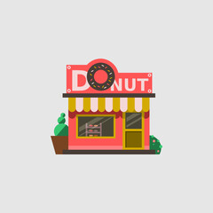 Donut Store modern flat art