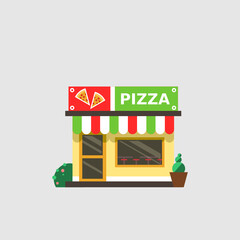 Pizza Store modern flat art
