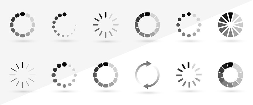 Loading icons symbols, 