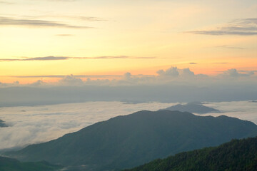 sunrise over the mountains