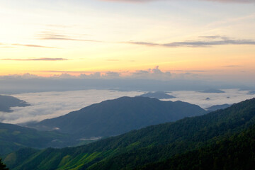 Fototapeta premium sunrise over the mountains