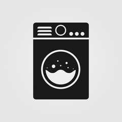 Washing machine icon. Laundry sign. Web site page and mobile app design element.