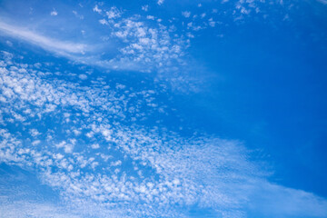 Fototapeta na wymiar Blue sky with white cloud tiny beautiful