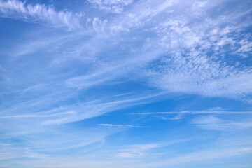 Naklejka na ściany i meble Blue sky, blue skies with white cloud clouds in the blue sky Thailand.