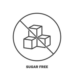 Sugar free vector icon. Sugar cubes cartoon style on white isolated background.