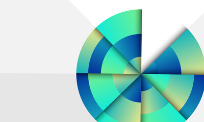 Abstract gradient geometric circle background.