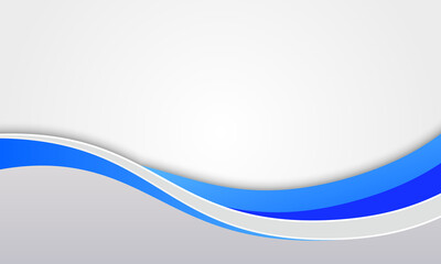 Blue and gray wave shape background.