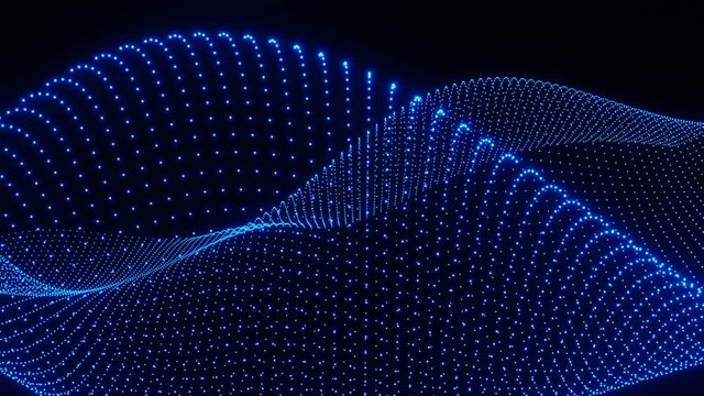 Technology wave pannier animation HD video template with blue emission